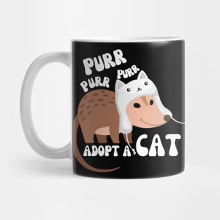 Adopt A Cat Opossum Mug